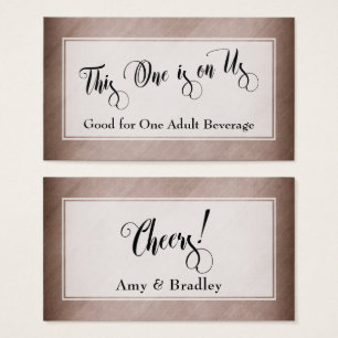 Drink Tickets Script & Rustic Diagonal, Brown