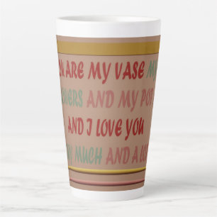 DRINK TO ROMANCE LOVE AND HUGS LATTE MUG