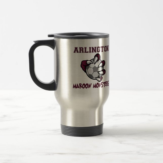 Drink to the Marvelous Maroon Monsters Travel Mug (Left)
