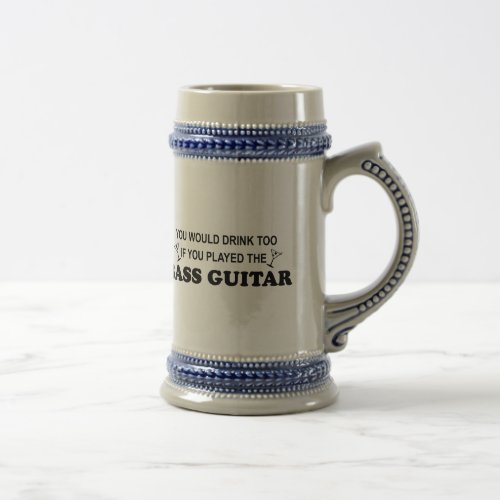 Drink Too _ Bass Guitar Beer Stein