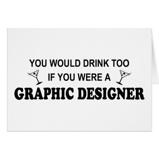 Drink Too - Graphic Designer Cards (Front Horizontal)
