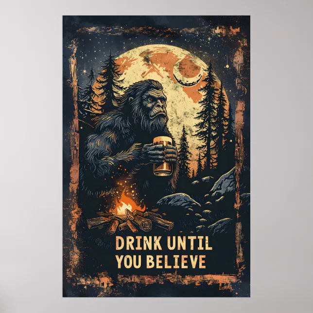 Targa In Legno Divertente Second Ave: 'Something To Believe In Beer' - Decorazione Per Casa E Bar 20x10 Cm
