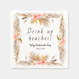 Drink Up Beaches Bachelorette Party Napkins