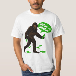 Drink Up Bigfoot St Pattys Day Sasquatch T-Shirt