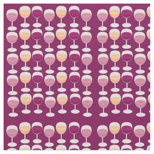 Drink Up Fun Wine Pattern Fabric