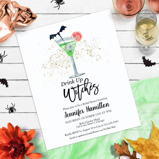 Drink Up Whitches Bridal Shower Budget Invitations (Creator Uploaded)