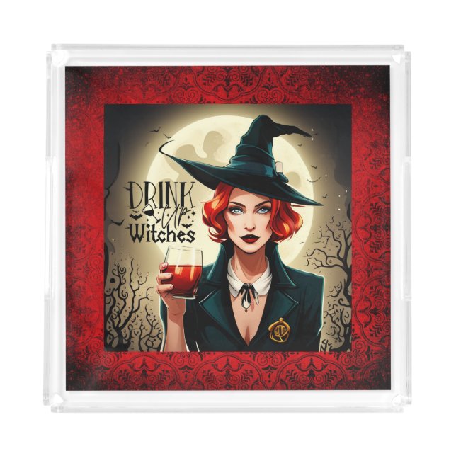 Drink Up Witches Acrylic Tray (Front)
