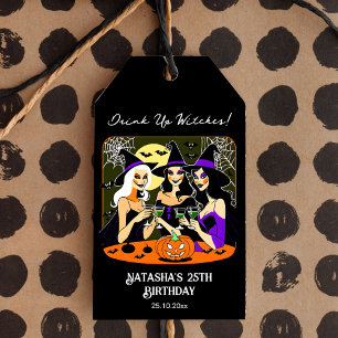 Drink up witches adult Halloween birthday party Gift Tags