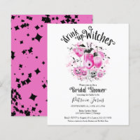 Drink up Witches Bridal Shower Budget Invitations