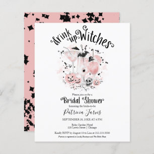 Drink up Witches Bridal Shower Budget Invitations