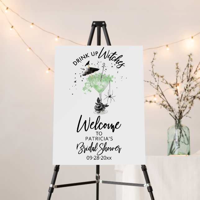 Drink up Witches Bridal Shower Welcome Sign (In Situ (Stand))