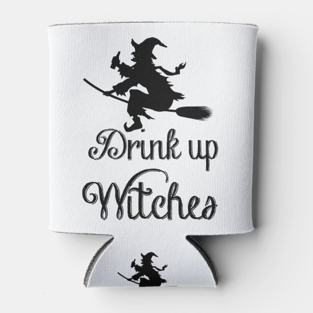 Drink up witches can cooler (Front)