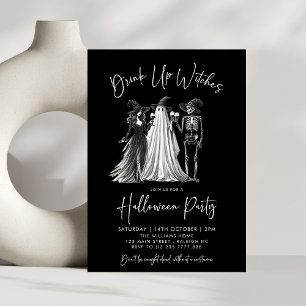 Drink Up Witches Cocktails Adult Halloween Party Invitation