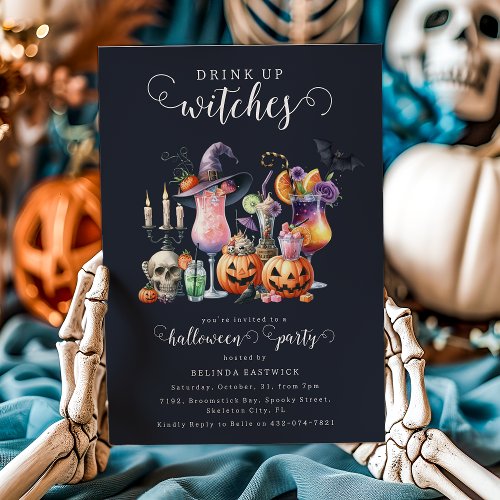 Drink Up Witches Cocktails Invitation