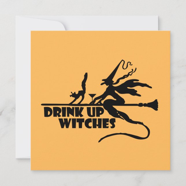 Drink Up Witches Flat Card (Front)