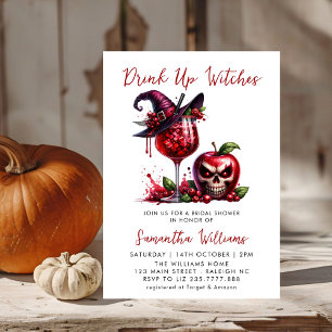 Drink Up Witches Gothic Cocktails Bridal Shower Invitation