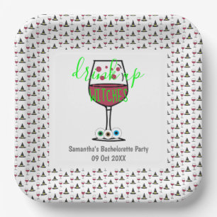 Drink Up Witches Halloween Bachelorette Paper Plates