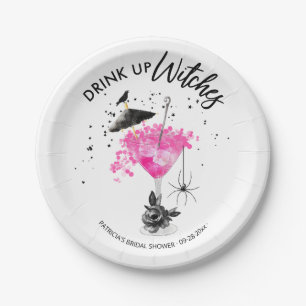 Drink up Witches Halloween Bridal Shower Paper Plates