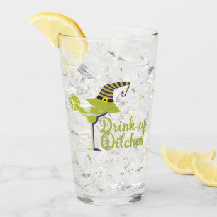 Drink up Witches Halloween Humor Glass