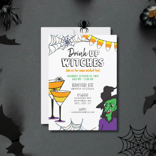 Drink Up Witches Halloween Invitation