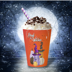 Drink Up Witches Halloween Large Paper Cup