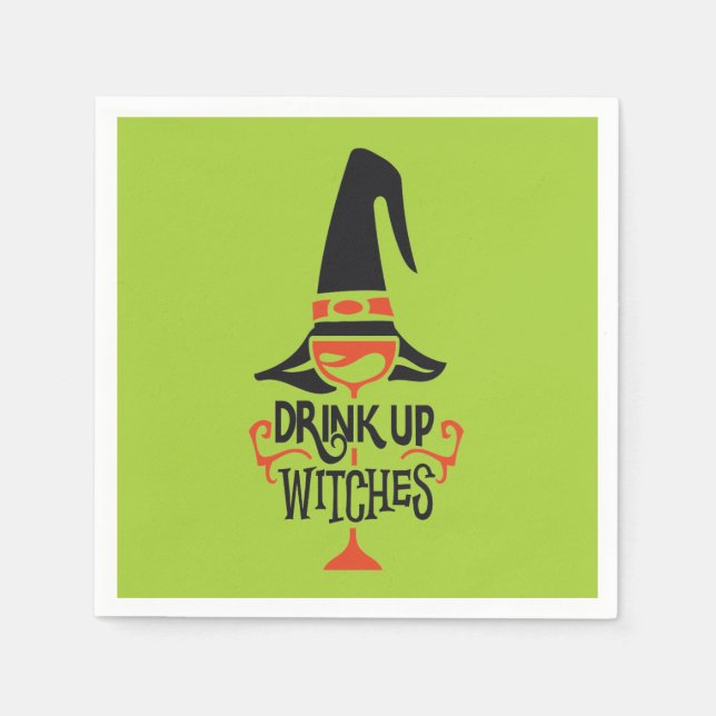 Drink Up Witches | Halloween Napkins (Front)