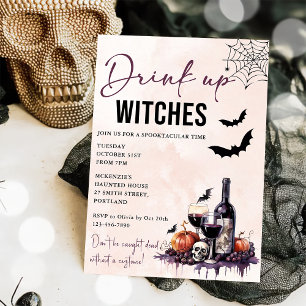 Drink Up Witches Halloween Party Invitation