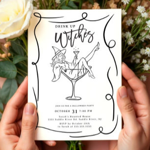 Drink Up Witches Halloween Party Invitation