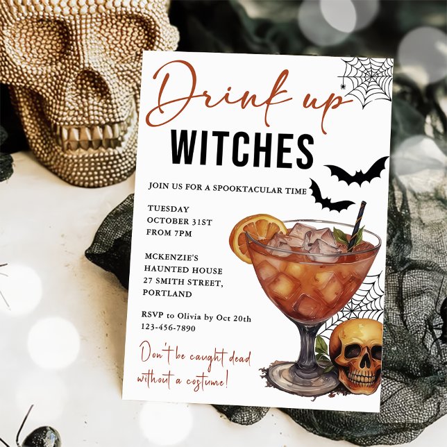 Drink Up Witches Halloween Party Invitation (Creator Uploaded)