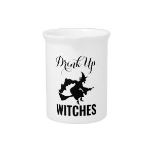 Drink Up Witches Porcelain Pitcher