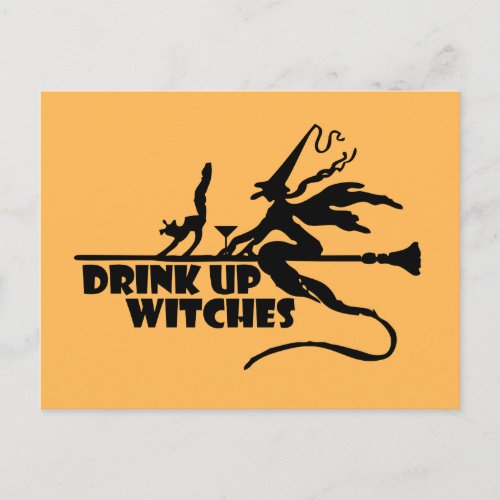 Drink Up Witches Postcard