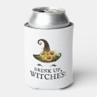 "Drink Up, Witches!" Rustic Sunflower Halloween
