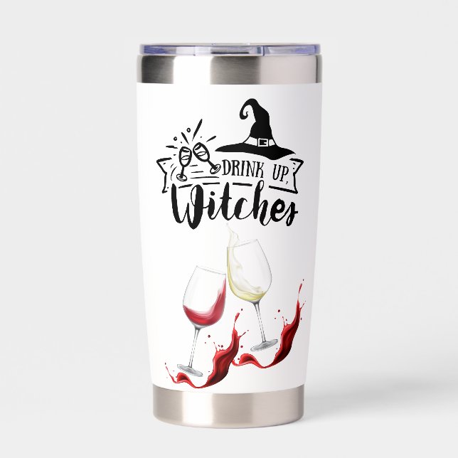 Drink Up Witches Trick Or Treat Drinking Witch Insulated Tumbler (Front)