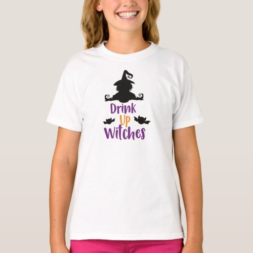 Drink Up Witches Witch Bats Halloween T_Shirt