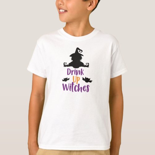 Drink Up Witches Witch Bats Halloween T_Shirt