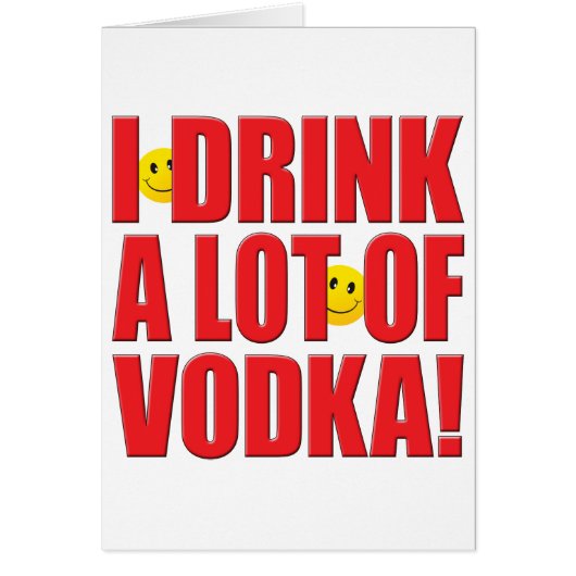 Drink Vodka Life Cards (Front)