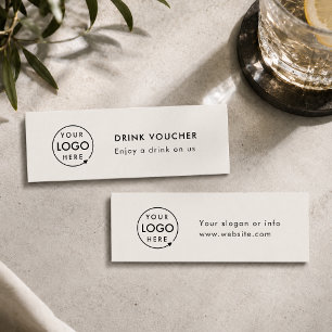 Drink Voucher   Corporate Event Gray Logo Card