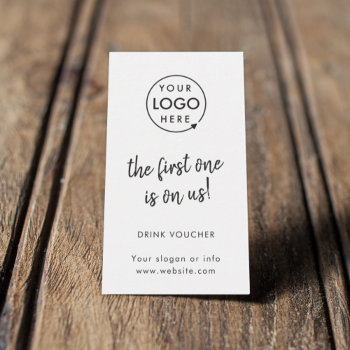 Drink Voucher | Corporate Event Logo Card by GuavaDesign at Zazzle