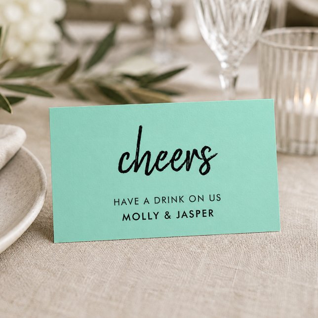Drink Voucher | Teal Green Party Token Card (Creator Uploaded)