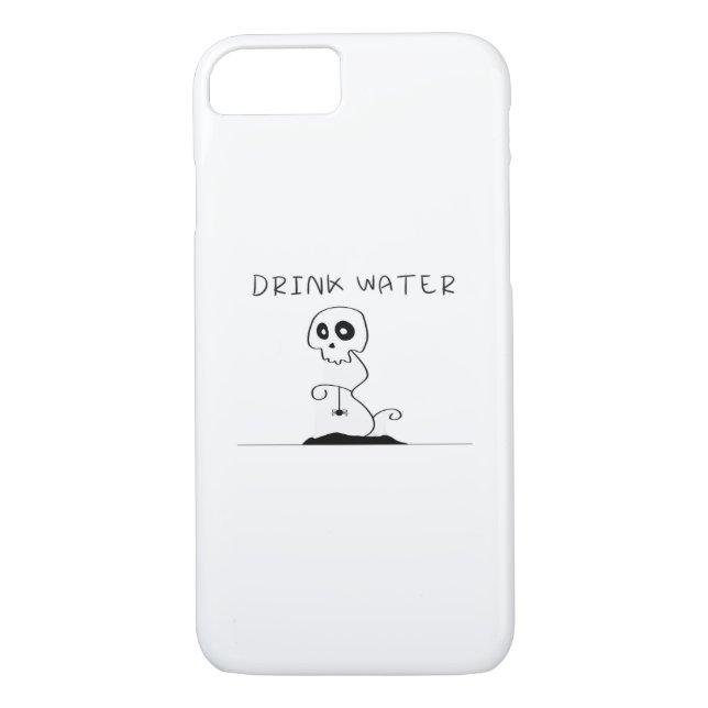 Drink Water - Eat Drink And Be Scary Retro Classic Case-Mate iPhone Case (Back)