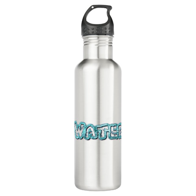 Drink water letters stainless steel water bottle (Front)