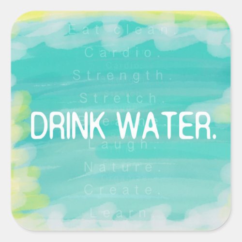 Drink water motivation sticker