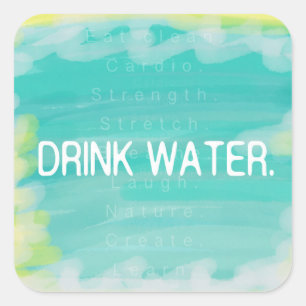 Drink water motivation sticker