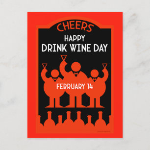 Drink Wine Day  Postcard