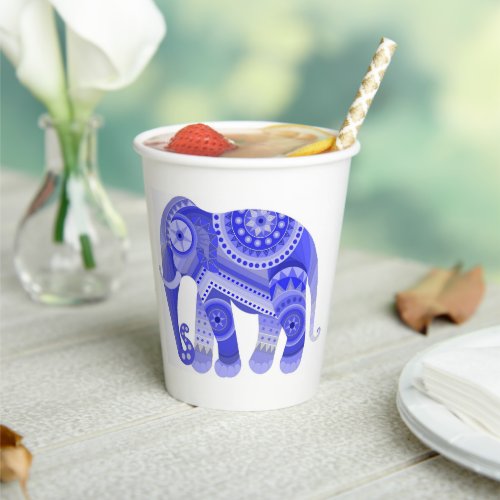 DRINK WITH BLUE COOL ELEPHANT Paper cup