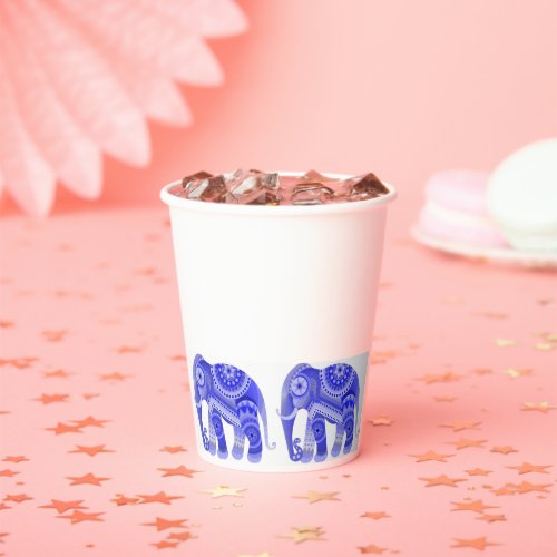 DRINK WITH BLUE COOL ELEPHANT Paper cup