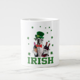 Drink With Great Dane Irish Shamrock Lucky Dog Gif Giant Coffee Mug