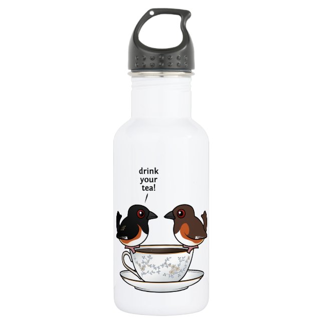 Drink Your Tea! Stainless Steel Water Bottle (Front)