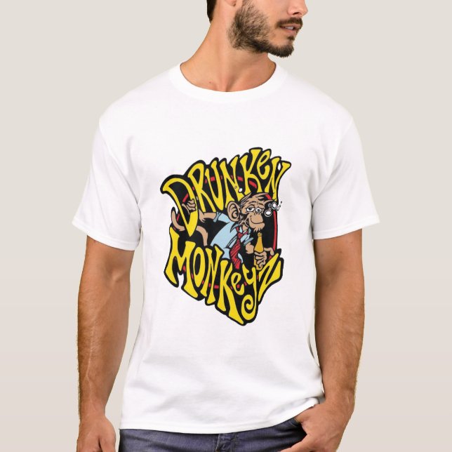 Drinken monkey T-shirt (Front)