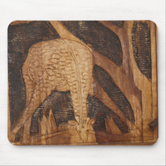 Drinking African Giraffe Mousepad